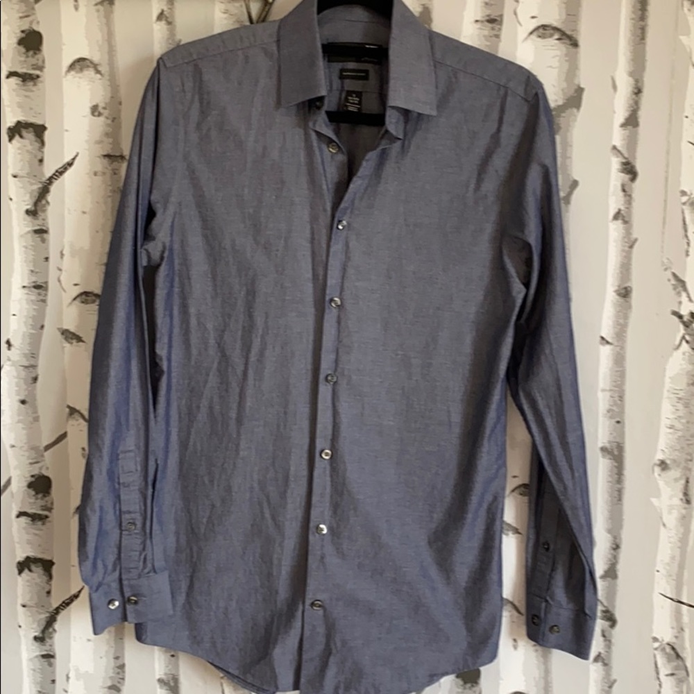 Steel blue nice dress shirt